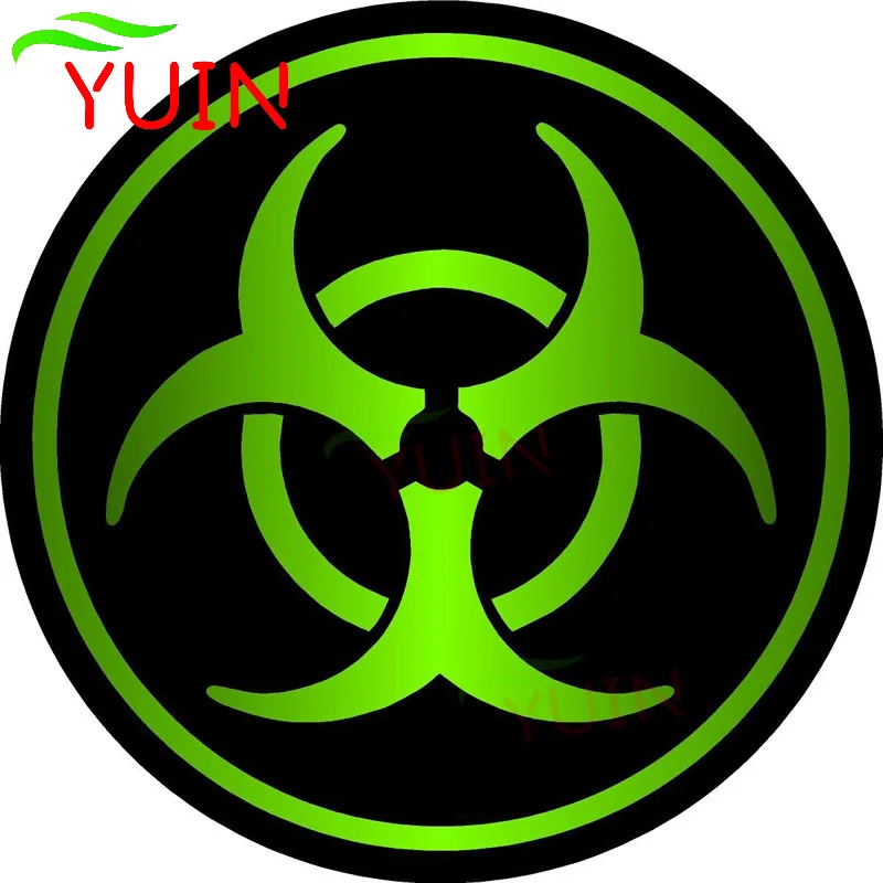 ZOMBIE Bio Hazard Car Sticker Personality Motorcycle Cars Accessories PVC Graphic Decoration Waterproof Sunscreen Decal 8*8cm