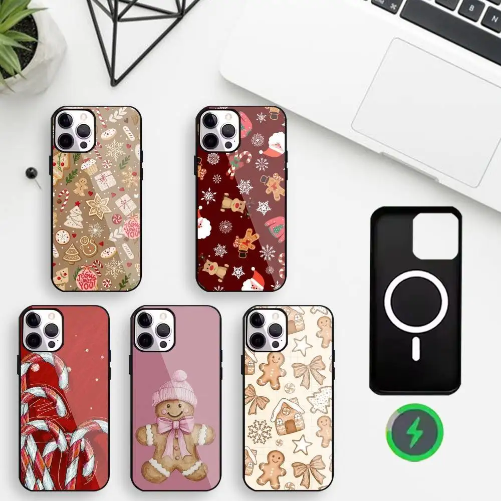 

M-Merry Christmas Phone Case For iPhone17,16,15,14,13,12,Wireless charging protective case soft cover