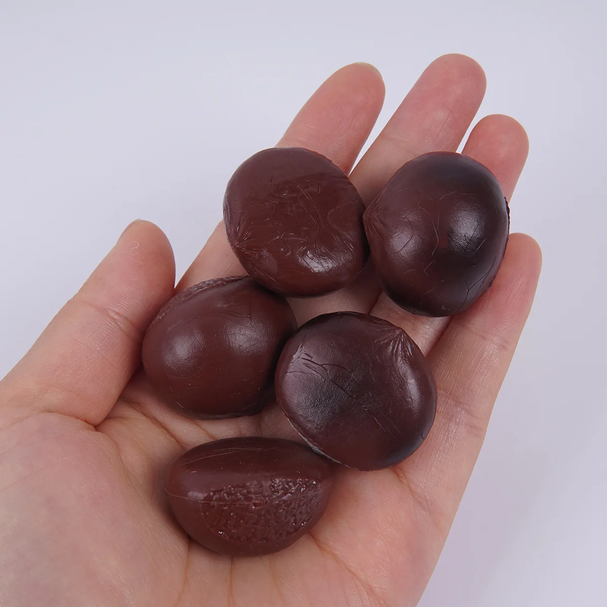 1:1 Simulation Roasted Chestnut Keychain Sugar Fried Chestnut Model Fake Food Prop Realistic PU Pendant Photography Prop Decor