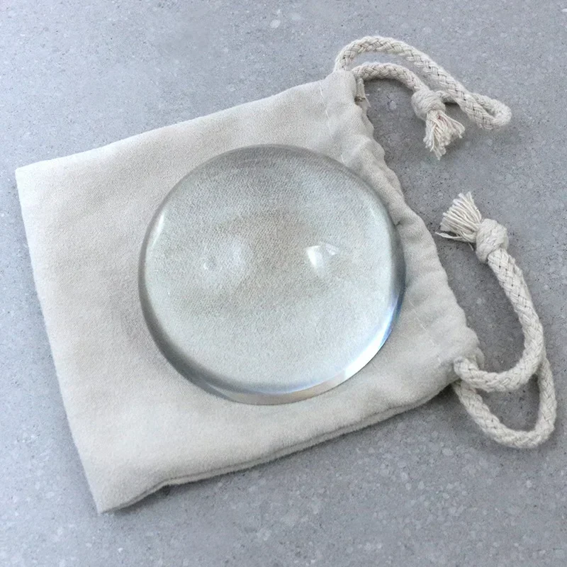 Diameter 100mm Glass Semicircle Magnifier Lens Professional 5X Reading Half Ball Magnifying Reading Map Document Viewing