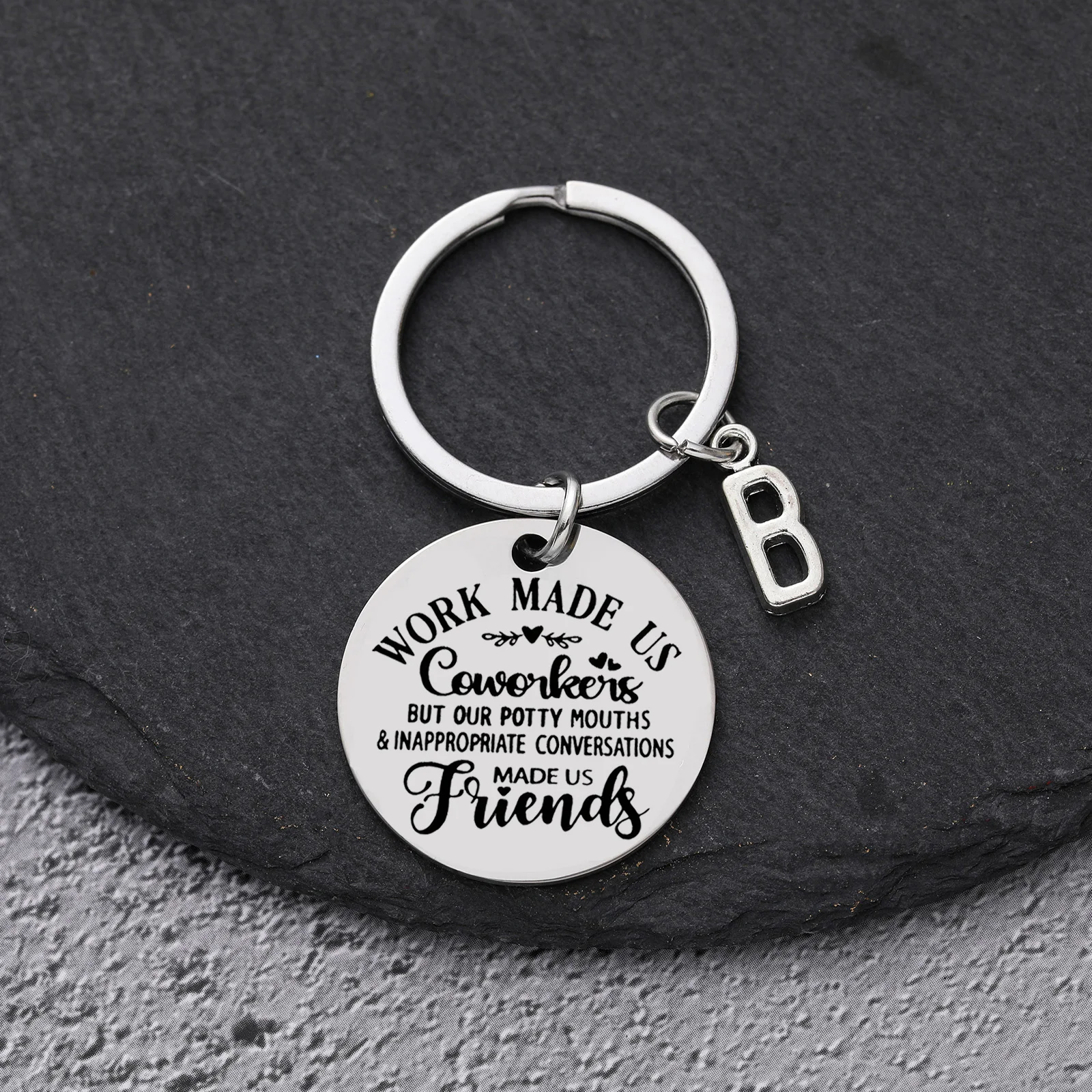 Stainless steel Spanish keychain, given to family and friends