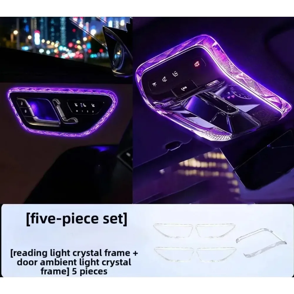 Crystal Reading Lamp Frame For Mercedes E300L W213 GLC260 C200 EQE Interior Styling Modification Parts