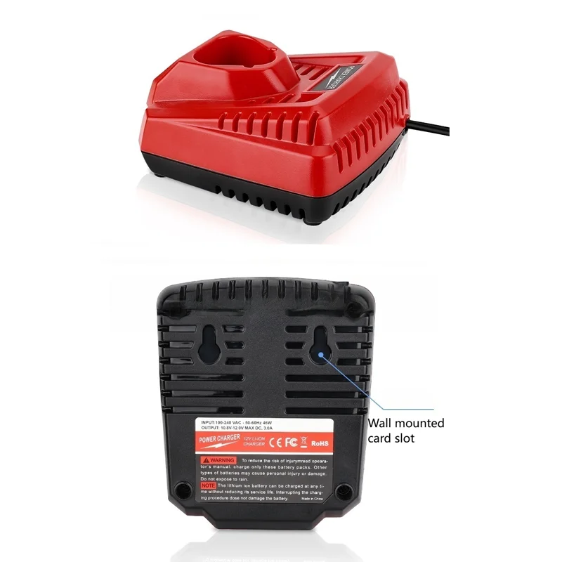 

Запчасти для электроинструментов, аксессуары N12 для литиевого аккумулятора M12, чехол для литий-ионного аккумулятора Milwaukee 12 В, зарядное устройство серии 48-11-2401 48-11-2402