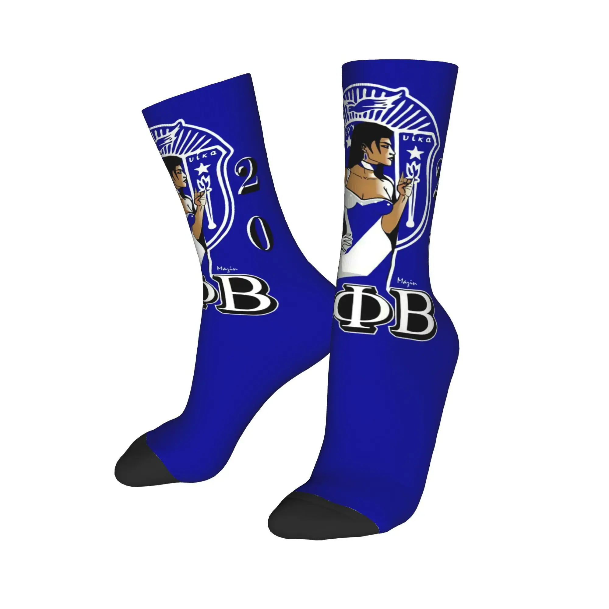 Custom Kawaii Mens Zeta Phi Beta ZOB Dress Socks Unisex Comfortable Warm 3D Printed Greek Letter 1920 Crew Socks