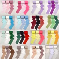 3Rolls/Pack 5 Yards Frayed Edged Chiffon Silk Ribbons For Wedding Invitations Wrapping Bouquets Birthday Party Gifts Decor