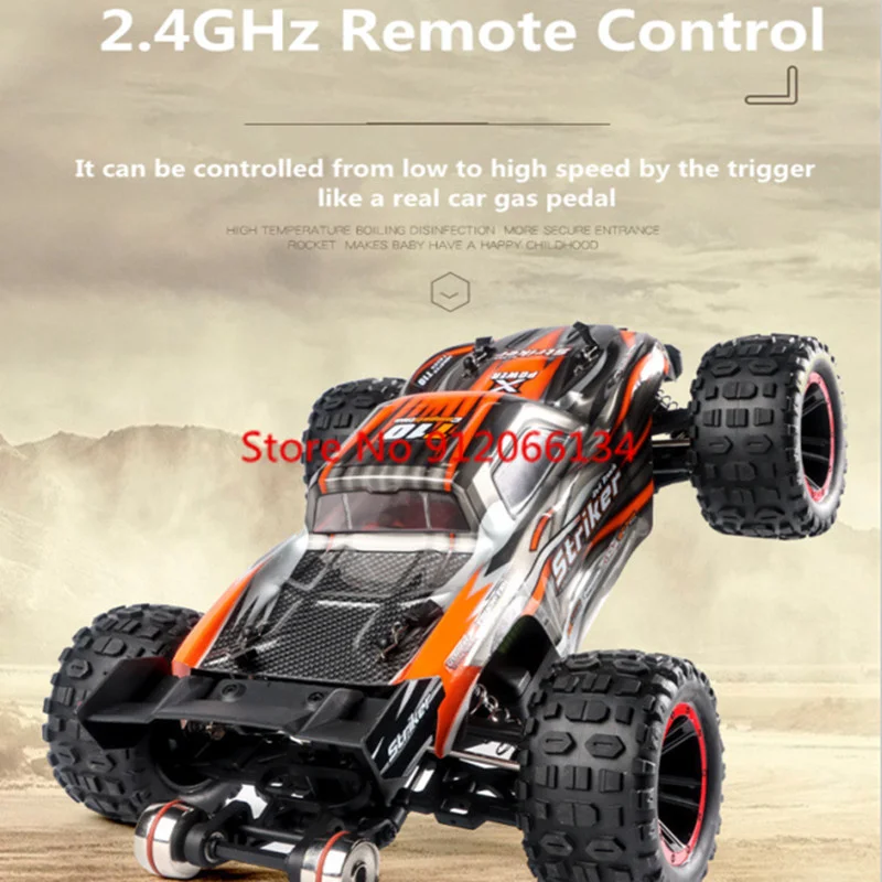 Professional Brushless Waterproof 35A ESC RC Off-Road Racing Car 80KM/H Metal Shock Absorber 4WD Lighting Remote Control Truck