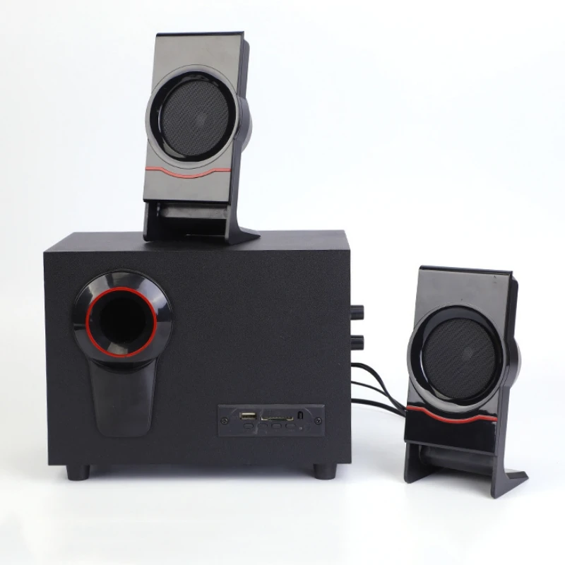 

Family Wooden Multimedia Speaker 2.1 Heavy Subwoofer Bluetooth Combined Sound Box Table-top Active Computer Speakers