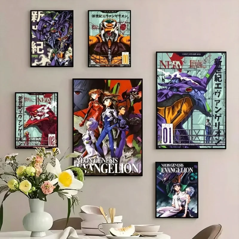 Anime EVA Poster Canvas Wall Art N-Neon G-Genesis E-Evangelion For Living Room Vintage Home Decor High Quality Print Gift