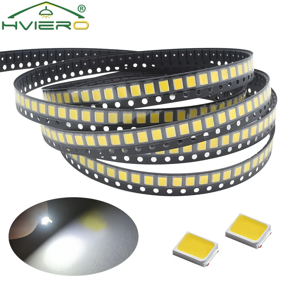 SMD LED, 레드, 옐로우, 화이트, 블루, RGB, 퍼플, 핑크 발광 다이오드 조명 분위기, 2835 5730 3020, 100 개, 3.3V