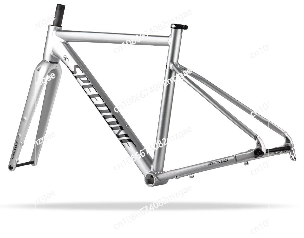 Competition level bicycle frame with 700c internal routing road frame and carbon fiber front fork