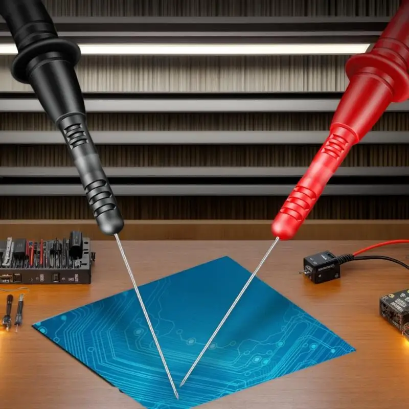 T2003 Multimeter Probe Extension Set - 1000V/10A Flexible Detachable Tips with Fine Needle Points for Enhanced Precision Testing