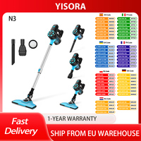 YISORA N3 Cordless Vacuum Cleaner, 17kPa Powerful Suction, 0.7L Dust Cup, 40min Runtime, 2200mAh Capacity, 70dB Noise Level, Lig