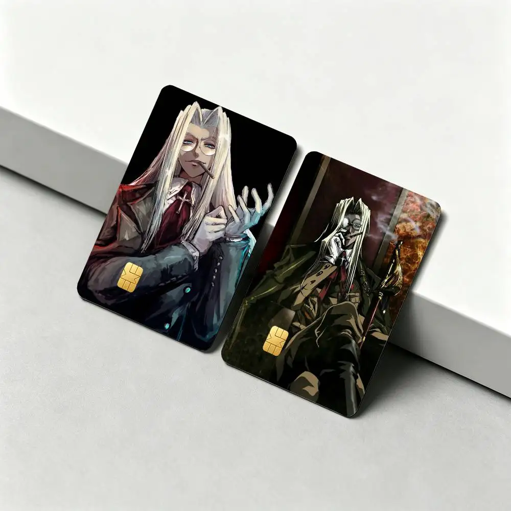 Hellsing I-Integra Hellsing 1Set 4Pcs Card Skin Stickers, Waterproof Decorative Film for Credit Debit Bank Bus IC Cards