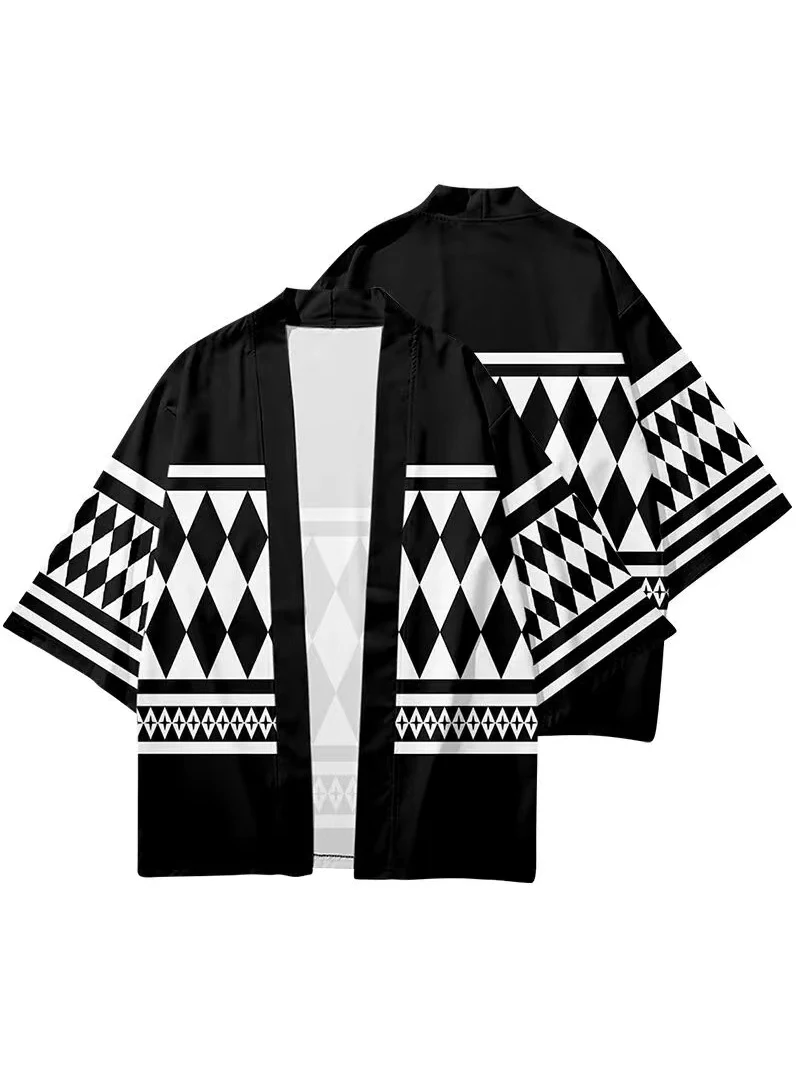 새로운 애니메이션 코스프레 프린트 기모노 여성 남성 하라주쿠 일본식 유카타 로브 패션 기모노 스트리트 코스프레 가디건 셔츠