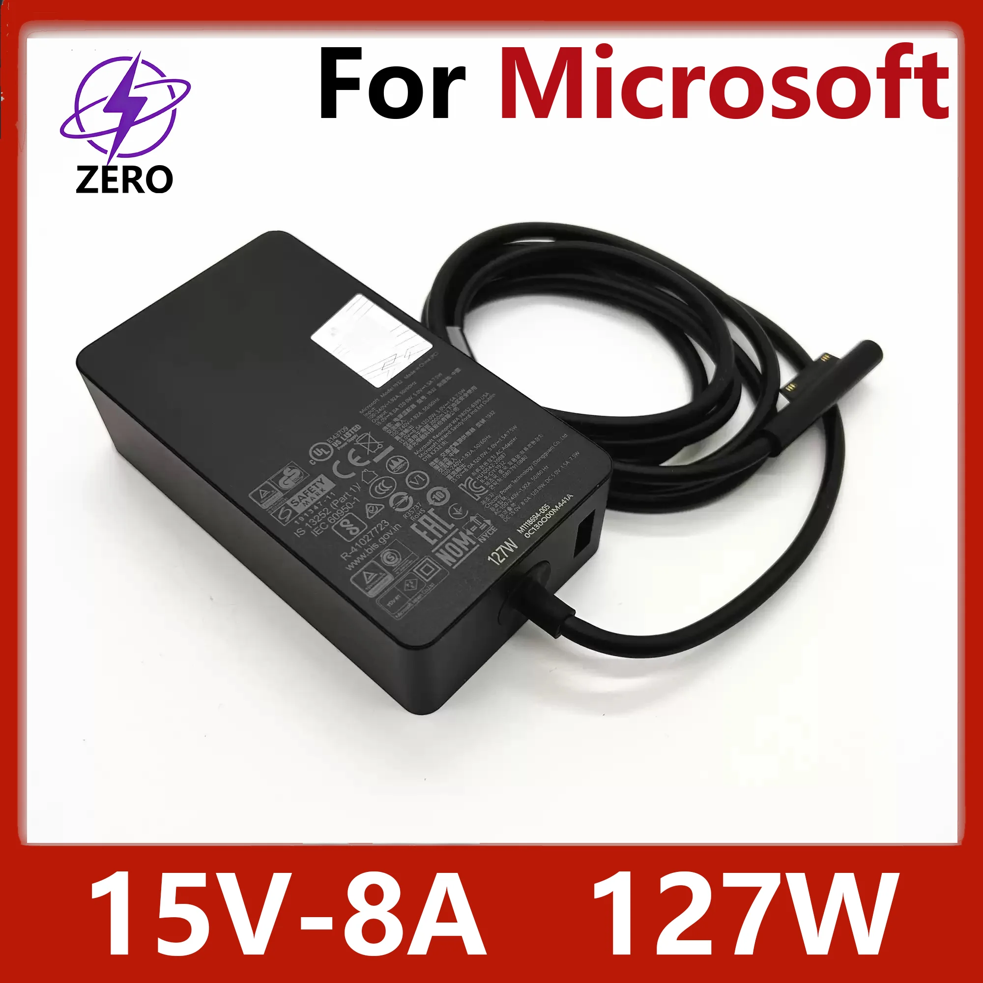 

Оригинальный адаптер-зарядное устройство 127W 15V8A для ноутбуков Microsoft Surface Pro 3 4 5 6 7 8 9, Book1, Book2, Book3