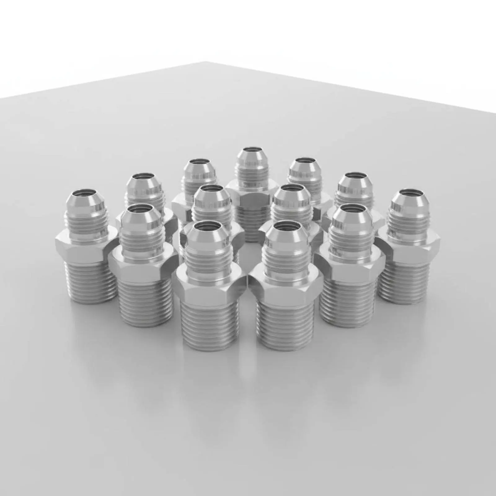 

15 Pieces JIC Flare Fitting Precision Machined Hydraulic Hose Fitting NPT Male Adapter Easy Connection JIC Adapter