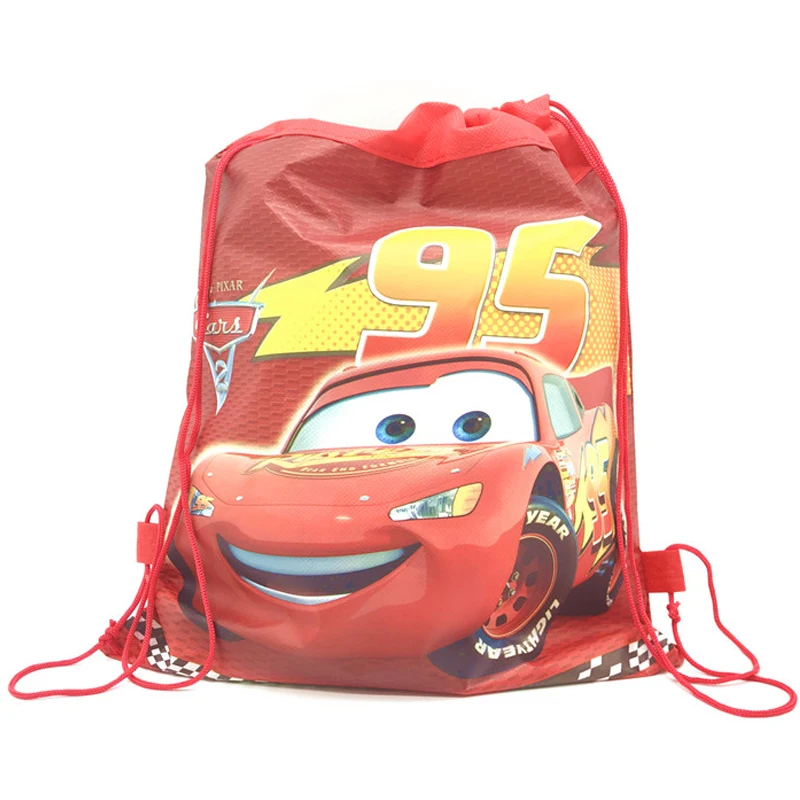 Disney Cars Drawstring Bags Kids Favor String Back Bags School Backpack Kids Birthday Party Decoration Gift Bags Kids Cars Toys