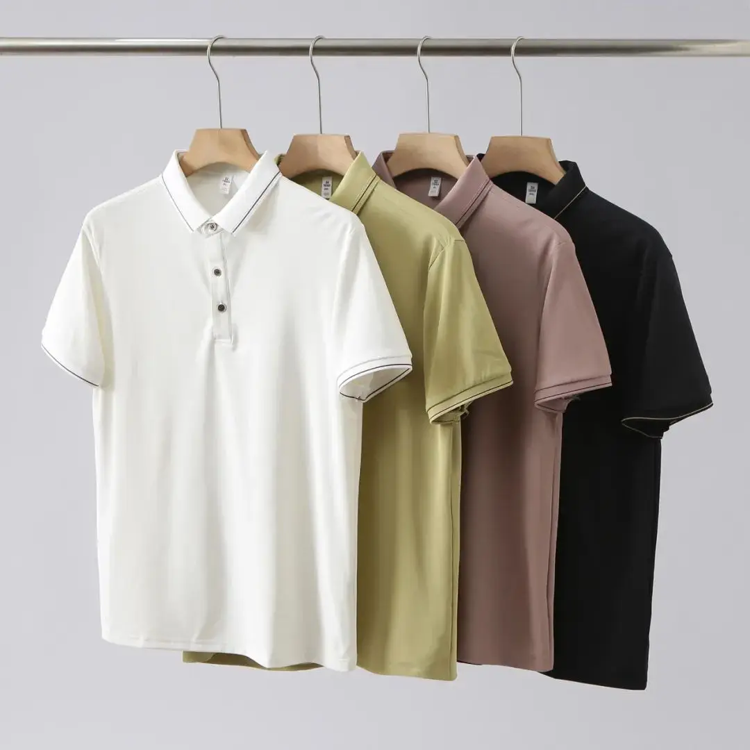 جديد الصيف الرجال الحرير الجليد كوي الجاف ort Sve irt Faionable الحضرية Sle تخفيف ارتداء الوقوف صالح الشباب Faion #1