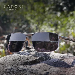 CAPONI-gafas de sol polarizadas de nailon para hombre, lentes fotocromáticas de aleación para conducir, UV400, marca de diseñador, BS8917 gafas de sol hombre lentes lentese de sol de hombres marcas originales