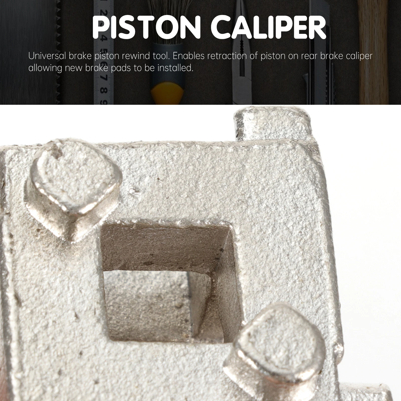 

Universal Rear Disc Brake Piston Cube Tool Car Brake Caliper Piston Retraction Hand Tool for Pad Installation
