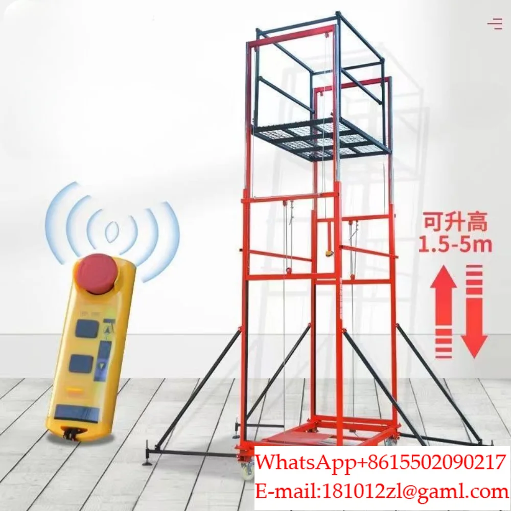 Electric lifting scaffold mobile folding remote control fully automatic lifting platform indoor and outdoor decoration hoist