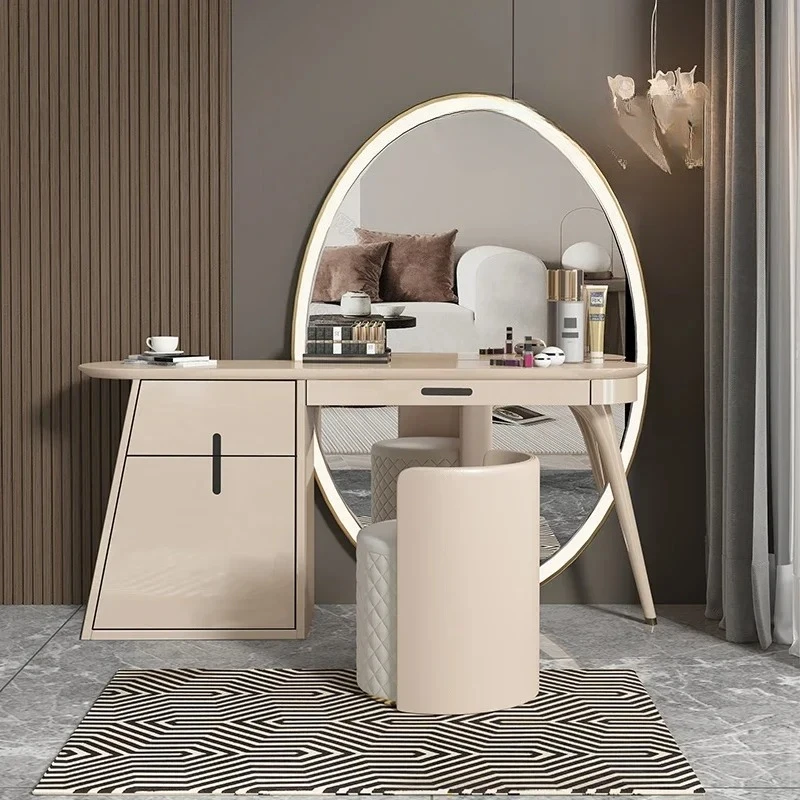 

N Dresser Bedroom Modern Minimalist Mirror Designer Makeup Table Light Luxury High Sense