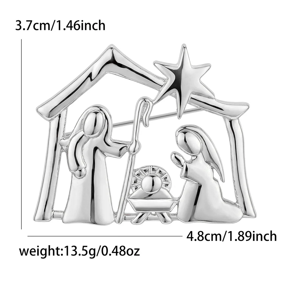 Broszka z motywem Sceny Narodz – Brooch Pin Gold recenzja i cena