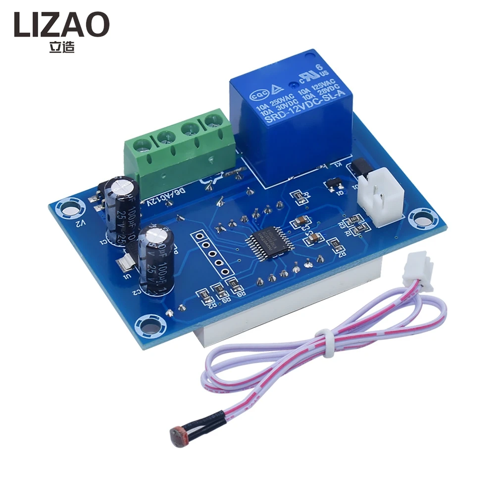 LIZAO Digital Display Light Sensitive Control Switch Module Automatic Street Lamp Controller with Photoresistor