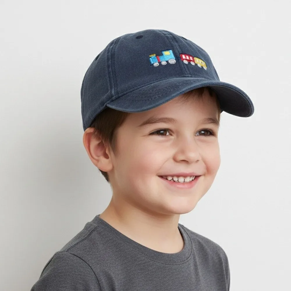 Fashion Cartoon Car Embroidered Baseball Hats Casual Breathable Sports Hat UV Protection Duck Tongue Hat Outdoor