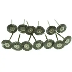 100pcs 22MM Steel Wire Wheel Brushes Metal Rust Removal Dremel Accessories Shank 2.35MM