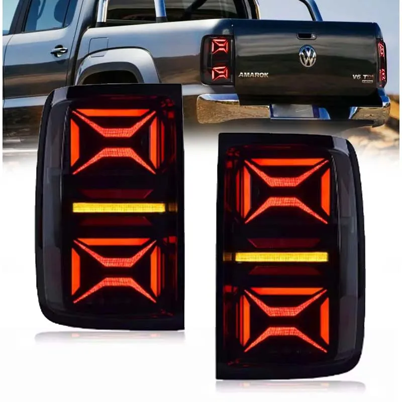 1 Set Car Styling Taillight For VW Amarok 2010-2021 Taillights Pick Up Rear Lamp LED Signal Parking Sequential Turning Signal