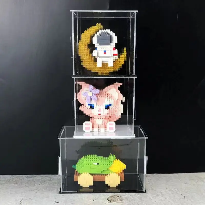 Transparent Acrylic Display Case Collection Display Cabinet Showcase for Collect Action Figure Toys Model Doll Storage Box Stand