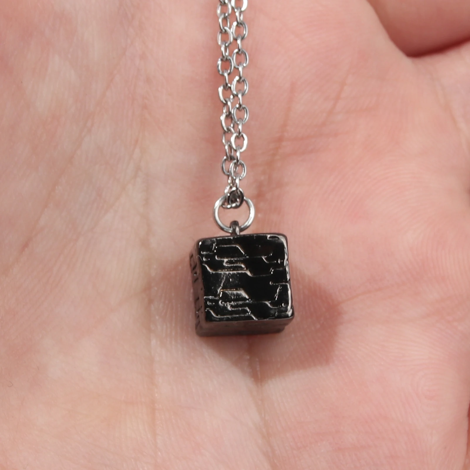 Anime NieR Automata Black Box Necklace Fashion Squares Metal Pendant Choker for Friends Jewelry Accessories Gifts