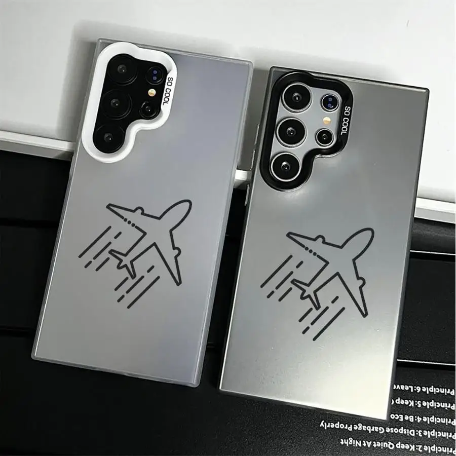 Big Plane Print Phone Cover Case for Samsung Galaxy S26 S20 Plus S25 Edge Note 20 Ultra S22 S24 FE S23 Ultra S21 S23