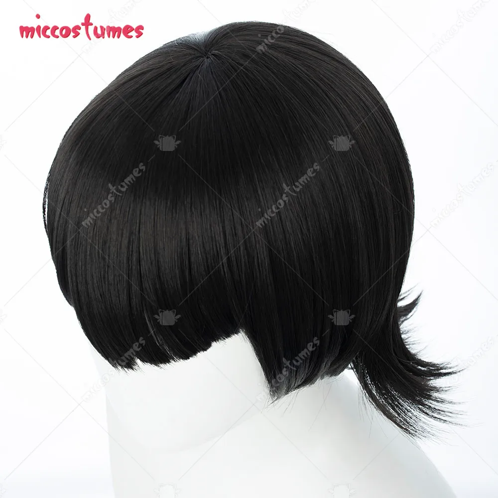 Perruque Courte Noire pour Femme, Cosplay Girls
