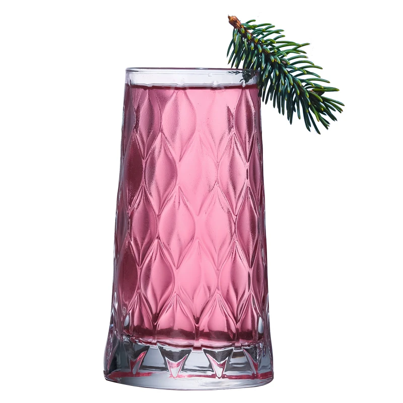 Lead Free Creative Glass Crystal Highball Glass Barware Collins Tumbler Drinking Glasses For Water, Juice, Beer, And Cocktail