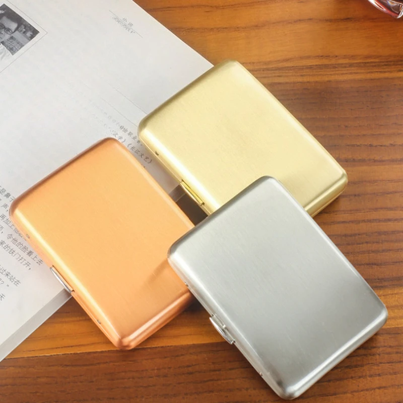 Moisture-Proof Stainless Steel Cigarette Case Mirror Surface 16 Thick Cigarettes Holder Portable Metal Personalized Smoking Box