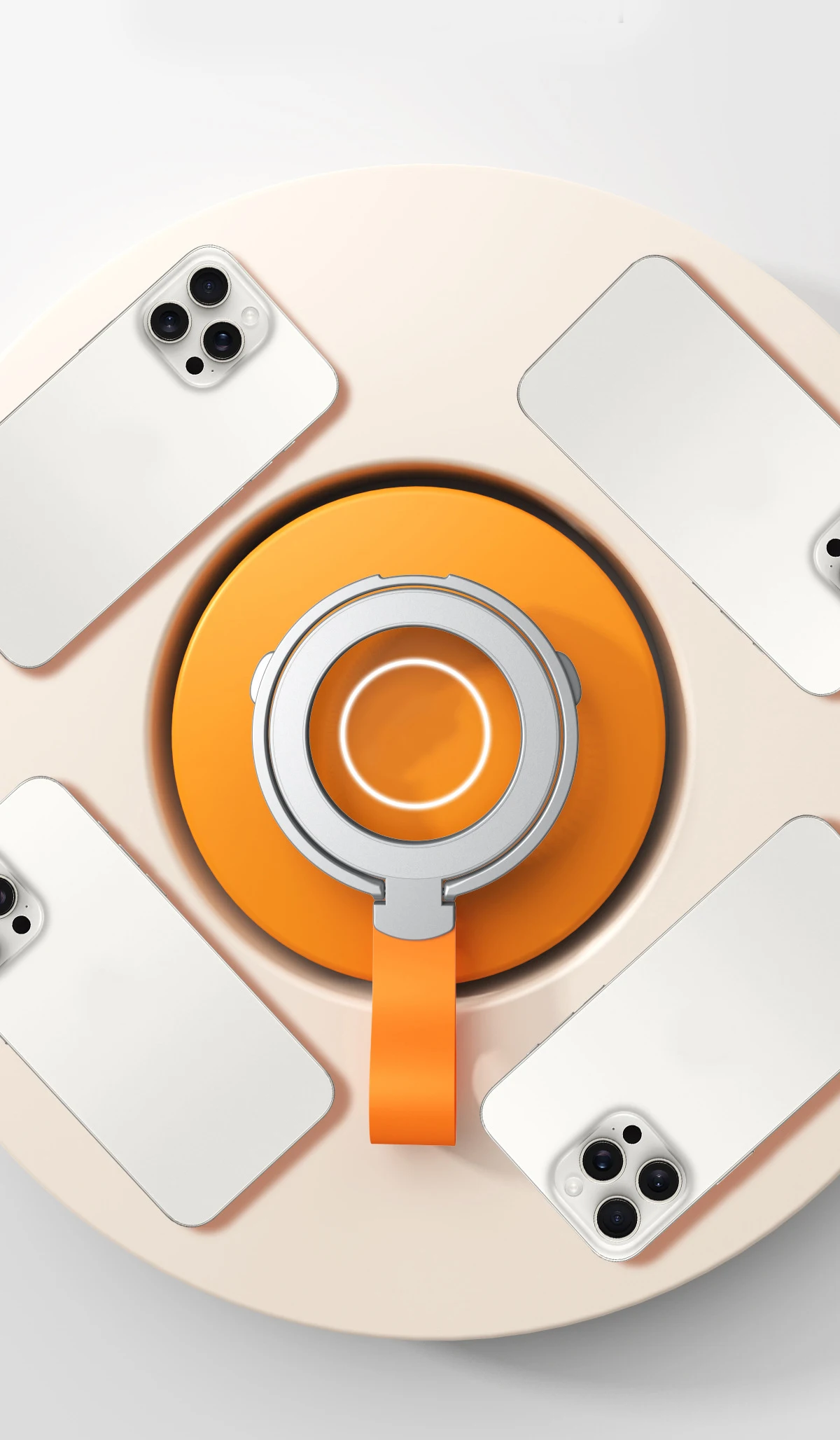 Geeignet für magnetischen Einzelring, 3 Abschnitte, 1 Stück, einfacher, drehbarer Telefonständer, Wandaufkleber mit starker Anziehungskraft – Detail 13