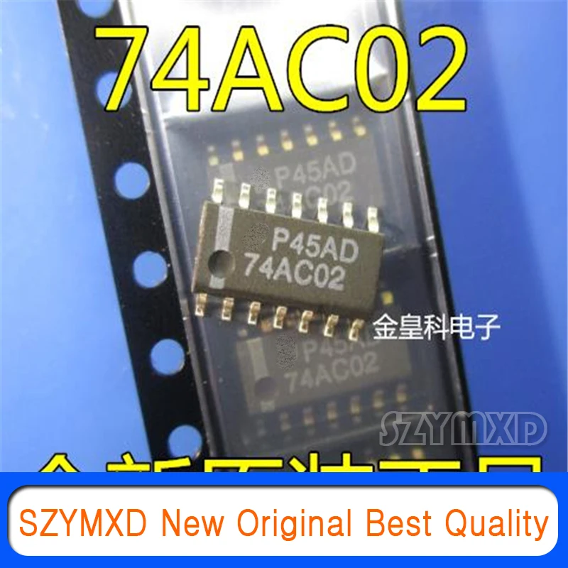 10Pcs/Lot New Original 74AC02SCX silk screen 74AC02 gate inverter patch 3.9mm SOP14 imported In Stock