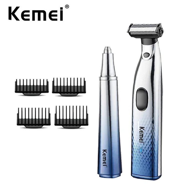 Kemei Electric Beard Styling Trimmer Shaver Men Nose Ear Hair Trimmer Razor Body Hair Groomer for Bikini Armpit Pubic Leg Hair