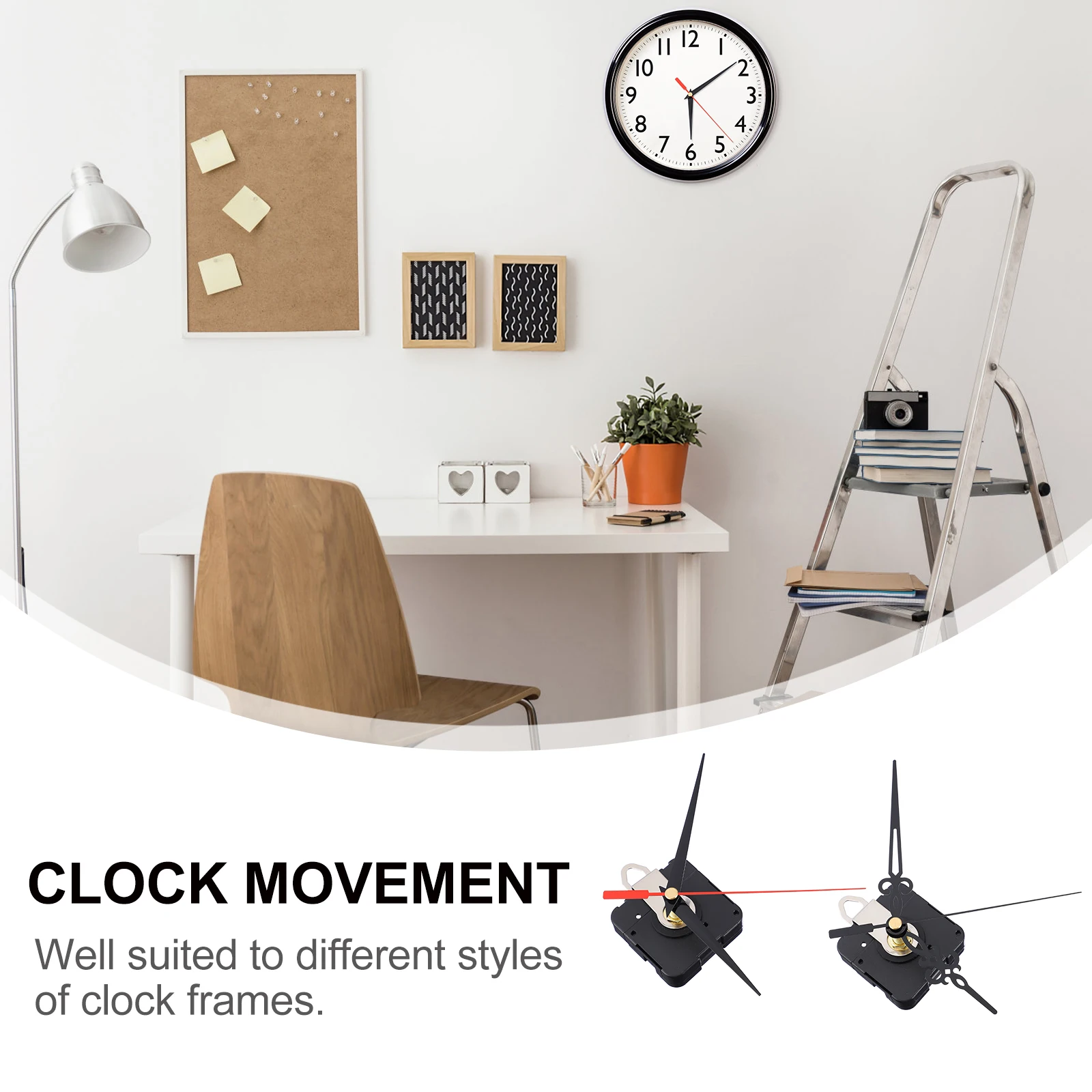 

10 set Silent Wall Movement Mechanism Diy Kit Black Non-Ticking Replacement For Home Decor Wall Clocks Quiet Clock Movements