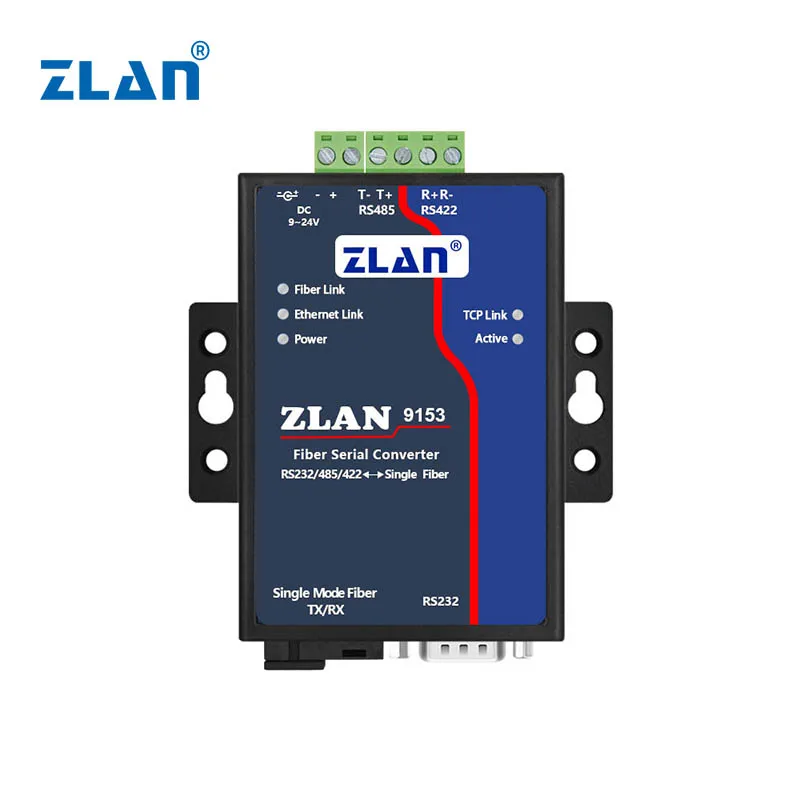 

ZLAN9153 RRS232/485/422 to Optical Fiber converter