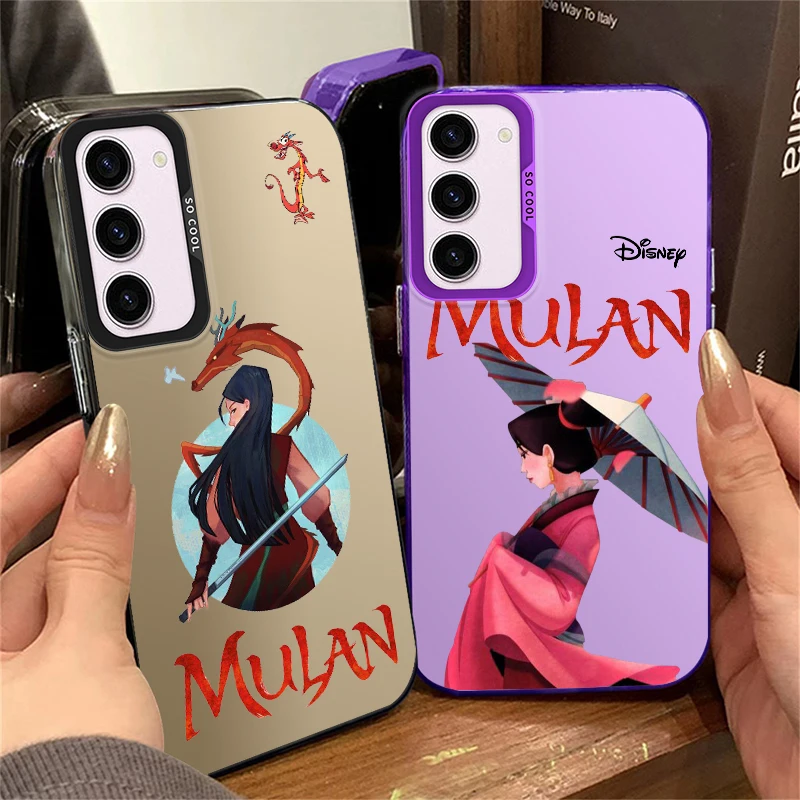 Disney Mulan Mushu For Samsung Galaxy A71A15 A52 A34 A54 A33 A21S 4G 5G Fashion Colorful Silver Phone Case