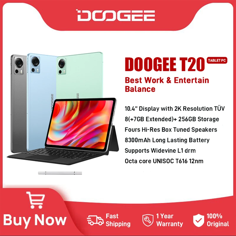 DOOGEE T20 Tablet 8GB+256GB 10.4