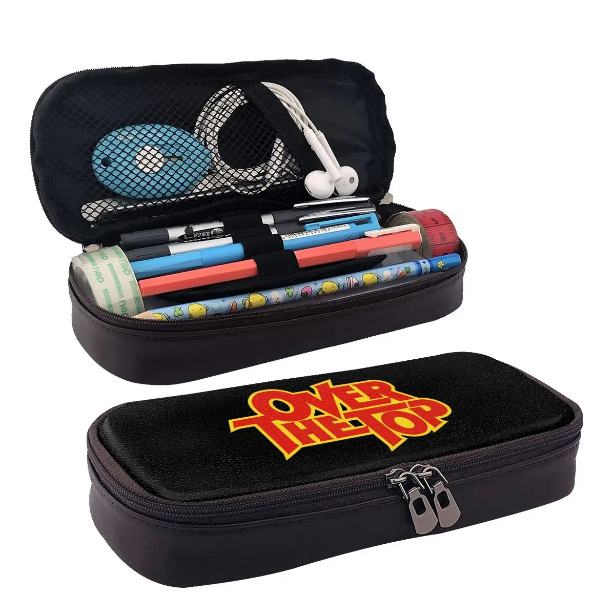 Summer Days Of Thunder Stallone Over The Top Movie Leather Pencil Case Pen Box Pencil Bag Stationery Supplies Pen Holder Bag