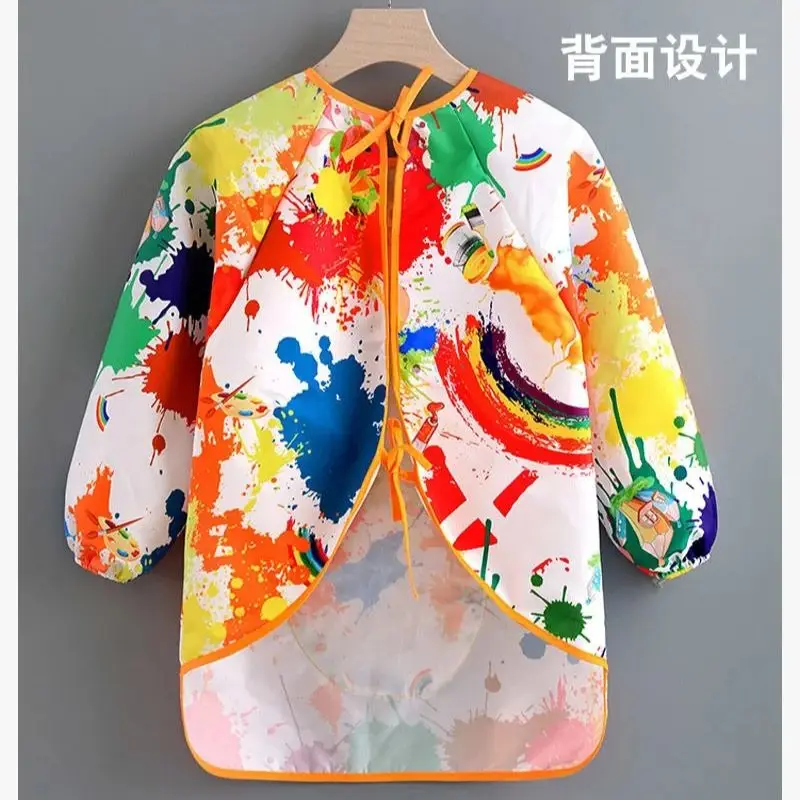 Kids Painting Doodle Waterproof Apron Sleevelet Children Kindergarten Working Dressing Bib for Making Clay Pottery DIY Art Tool