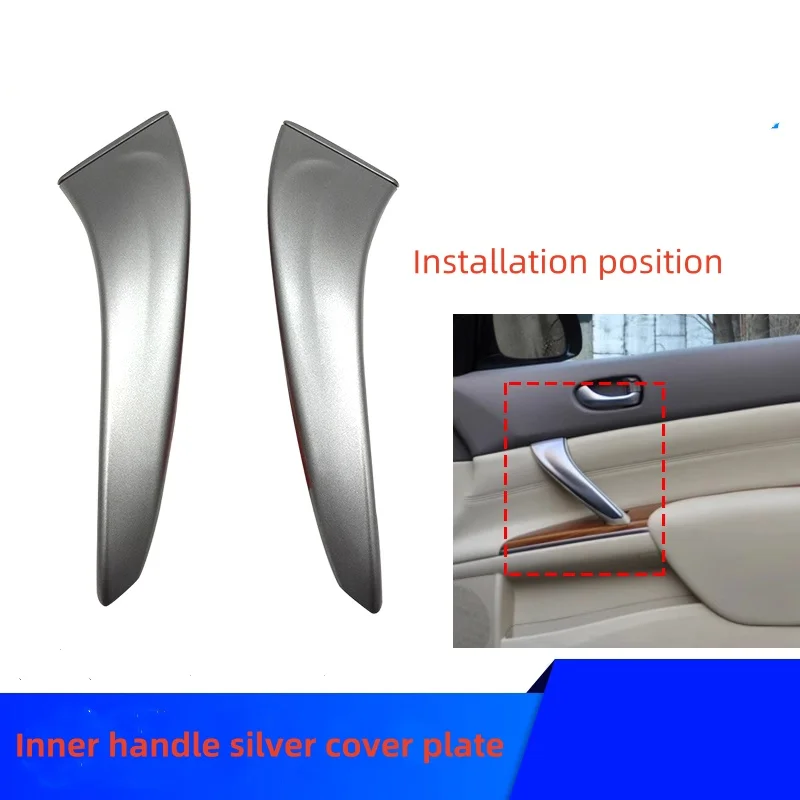 

For Nissan Altima 2008-2012 Interior Door Handle Decorative Panel Inner Handle Silver Cover Plate