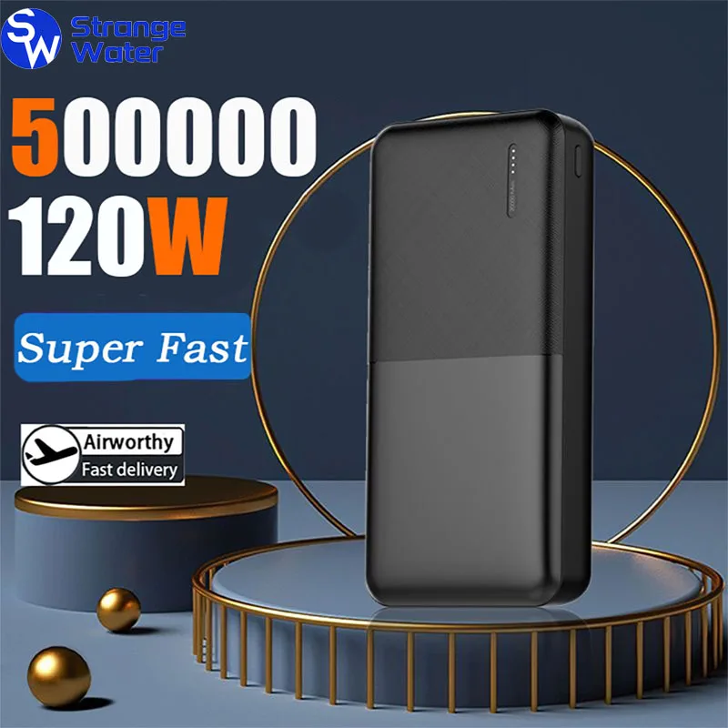 

50000mAh Large Capacity Power Bank 120W Super Fast Charging PowerBank Portable External Battery For Xiaomi Huawei Samsung iPhone