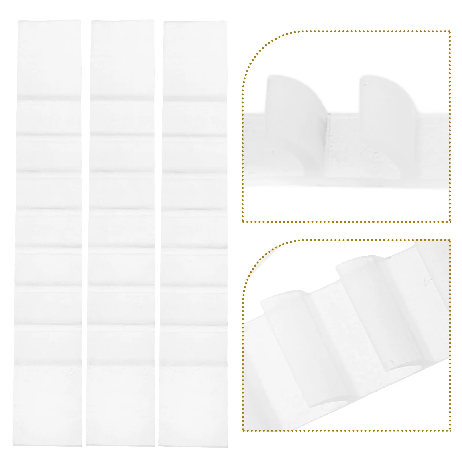 

50Pcs Self Adhesive Silicone Hanger Strips Non Slip Grips for Clothes Hangers Wood Plastic Anti-Shedding Hanger Strips