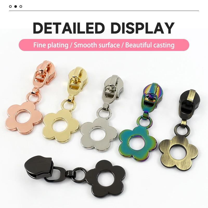 

5/10Pcs 5# Zipper Slider for Nylon Zips Bags Jackets Zippers Clothes DIY Sewing Accessories Zip Pull Head Repair Kit Replacement